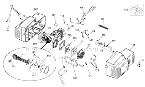 Page A Diagram and Parts List for C2005 Type 2 Porter Cable Compressor